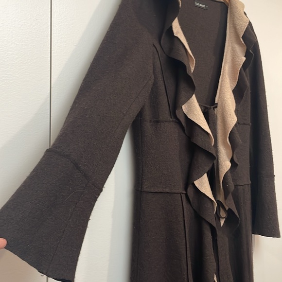 Unique Brown Ruffled Duster - Picture 9 of 9
